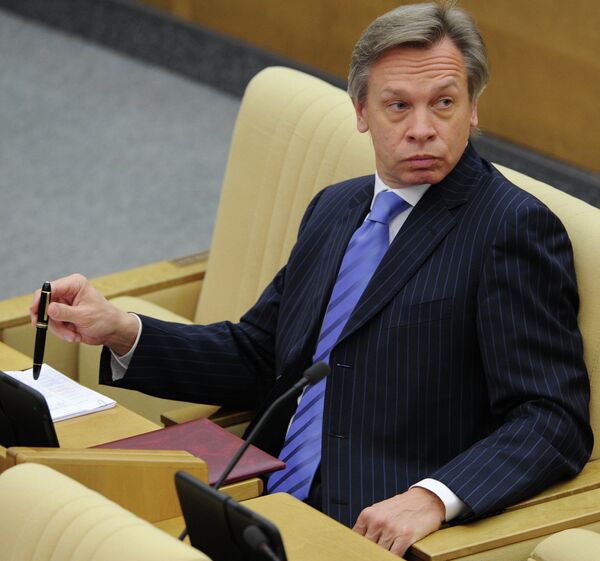 El jefe de la Comisión para Asuntos Exteriores de la Duma del Estado Alexéi Pushkov - Sputnik Mundo