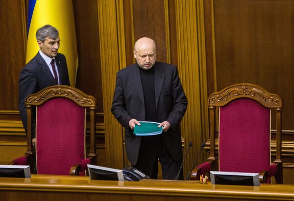 El líder parlamentario y presidente en funciones de Ucrania Alexandr Turchínov - Sputnik Mundo