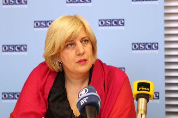 La representante para la libertad de prensa de la OSCE, Dunya Mijatovic - Sputnik Mundo