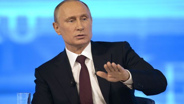 Línea directa con Vladímir Putin (2014) - Sputnik Mundo