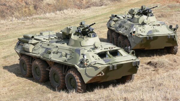 Transportes blindados BTR-82 - Sputnik Mundo