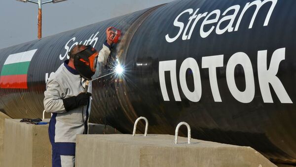 La construcción del gasoducto South Stream (archivo) - Sputnik Mundo