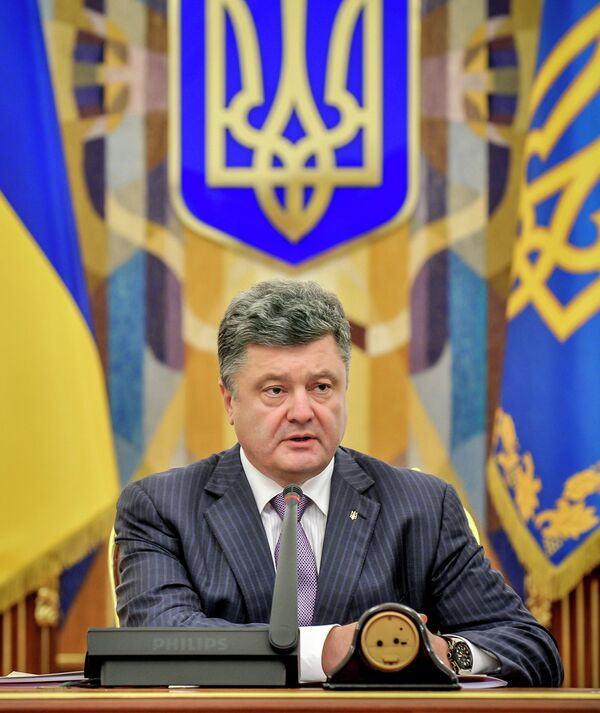 El presidente de Ucrania, Piotr Poroshenko - Sputnik Mundo