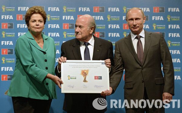 Putin en la final del Mundial 2014 - Sputnik Mundo