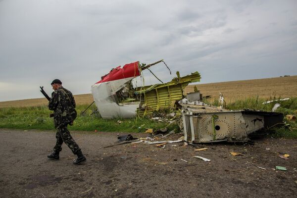 Los restos del avión malasio siniestrado en el este de Ucrania - Sputnik Mundo