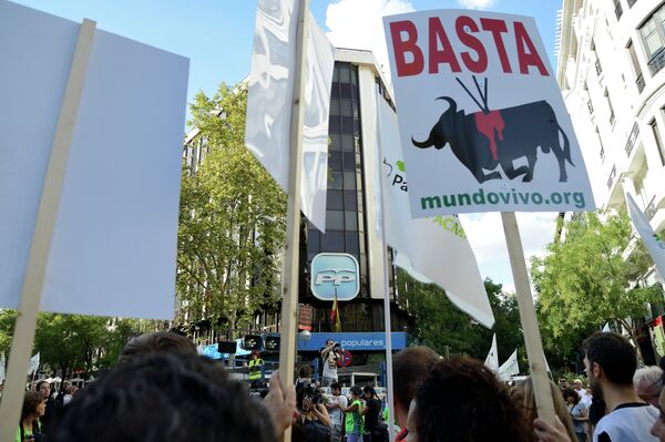 Polémica en España por la “fiesta” en la que se mata un toro con lanzas - Sputnik Mundo