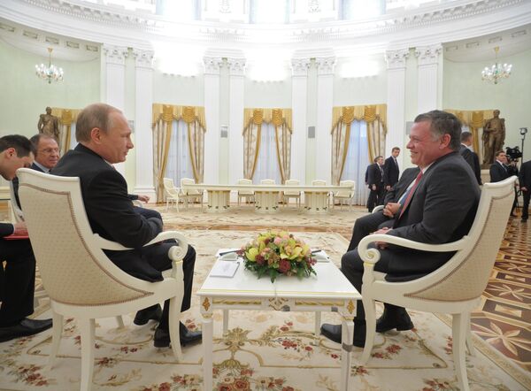 Presidente de Rusia, Vladímir Putin y rey de Jordania, Abdalá II - Sputnik Mundo