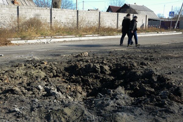 Estadio de la escuela de Donetsk donde perecieron varios adolescentes - Sputnik Mundo