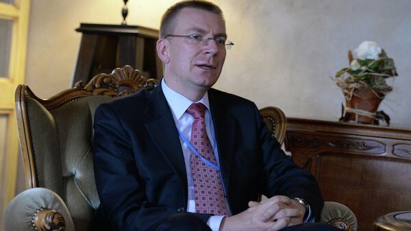 Edgars Rinkevics, ministro de Asuntos Exteriores de Letonia ( Archivo) - Sputnik Mundo