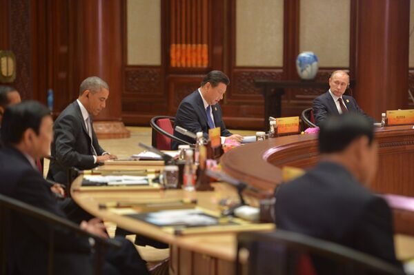 Barack Obama, Xi Jinping y Vladímir Putin - Sputnik Mundo