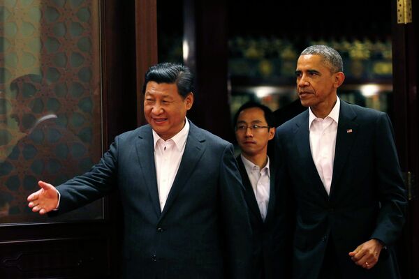 Xi Jinping, presidente de China y Barack Obama, presidente de EEUU - Sputnik Mundo