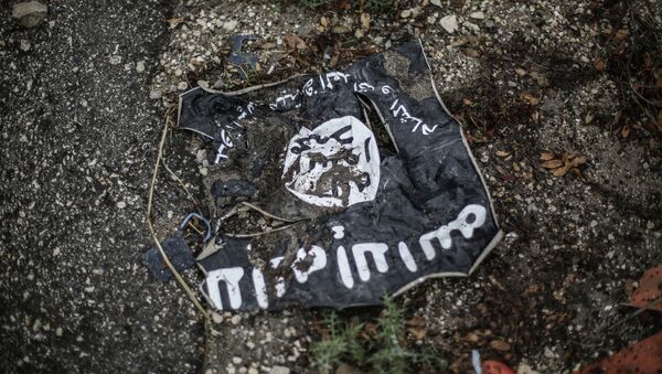 Bandera del grupo yihadista Estado Islámico (Archivo) - Sputnik Mundo