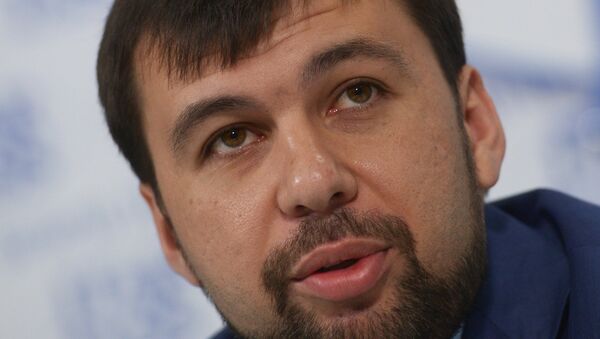 Denís Pushilin, representante de las milicias de la autoproclamada República Popular de Donetsk - Sputnik Mundo