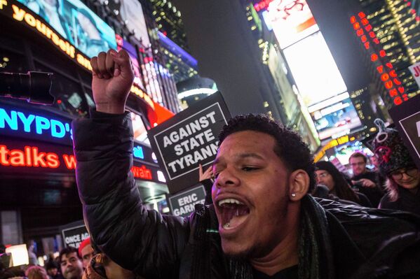 Acciones de protesta prenavideñas en Nueva York - Sputnik Mundo