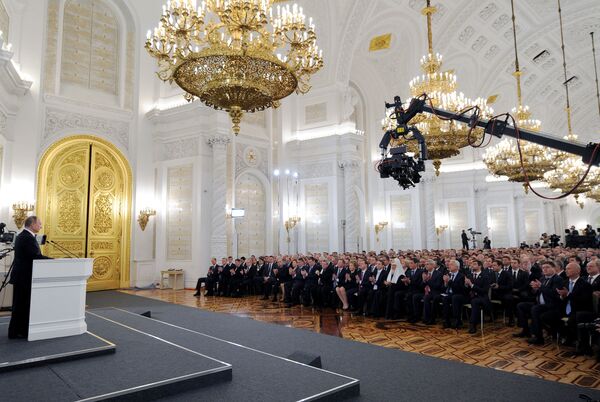 El discurso del presidente ruso, Vladímir Putin, ante la Asamblea Federal - Sputnik Mundo