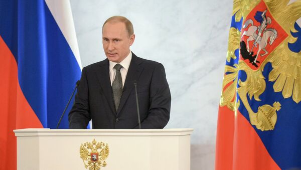Mensaje del presidente de Rusia, Vladímir Putin, a la Asamblea Federal en 2014 - Sputnik Mundo
